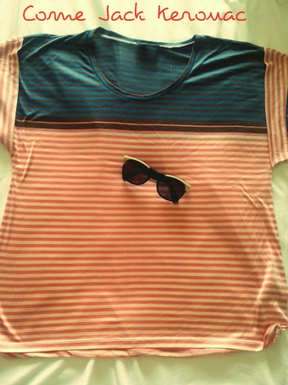 Max&Co T shirt stripes and silk