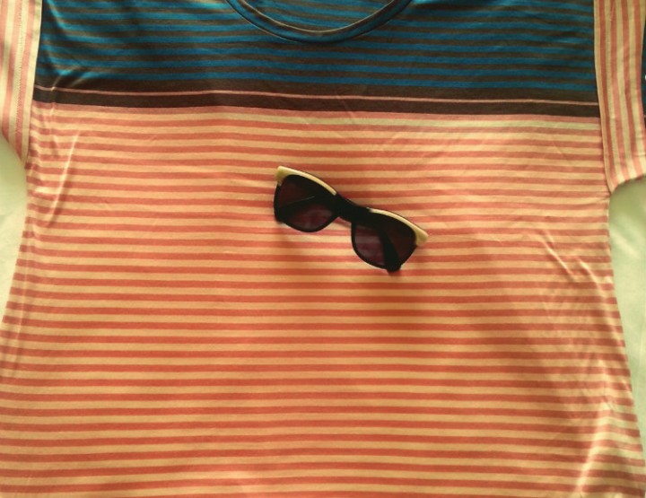 Max&Co T shirt stripes and silk