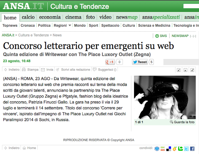 WRITEWEAR PARI MERITO PER IL 2° POSTO - ESTER SPOSATO E SONIA TORTORA