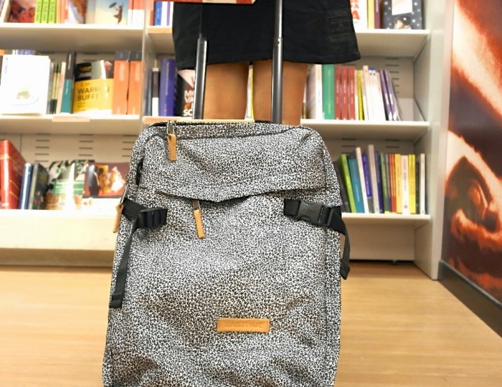 MY EASTPAK  AND A BOOK BY JOYCE LUSSU