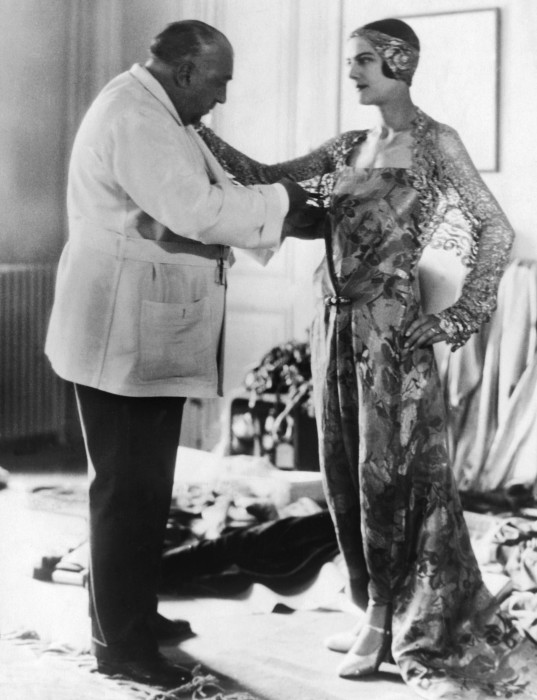 Paul Poiret Fitting Woman in Dress