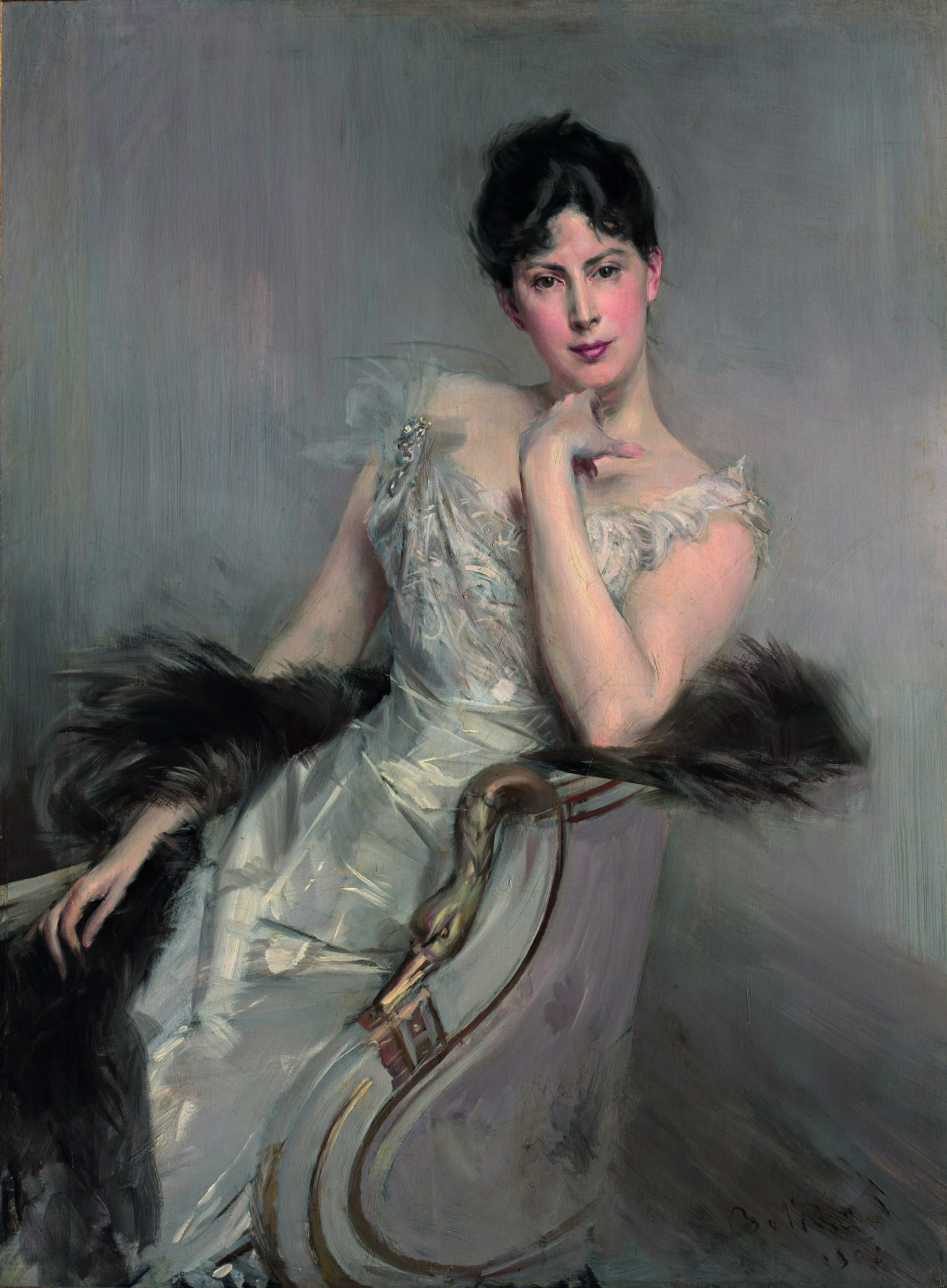Boldini, Giovanni (1842-1931): Lady in White, 1902 Florence Gallery of Modern Art *** Permission for usage must be provided in writing from Scala.