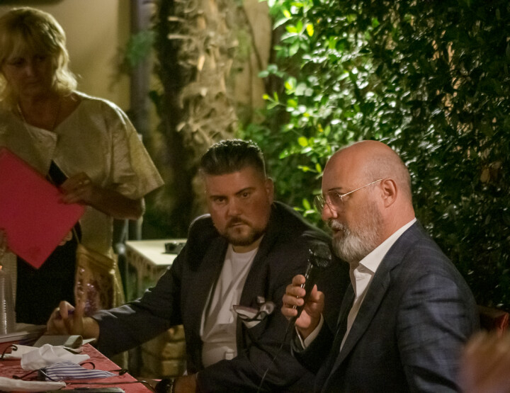 STEFANO BONACCINI PRESIDENTE DELLA REGIONE EMILIA-ROMAGNA OSPITE AL SALOTTO DI PATRIZIA FINUCCI GALLO