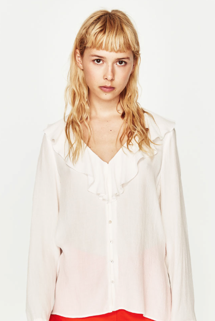 Camicia con volant Zara  