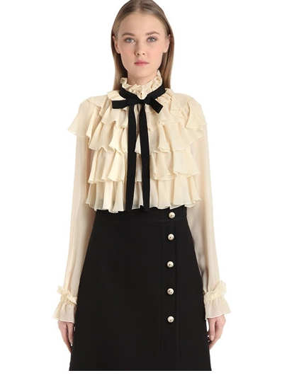 Camicia con fiocco Gucci  